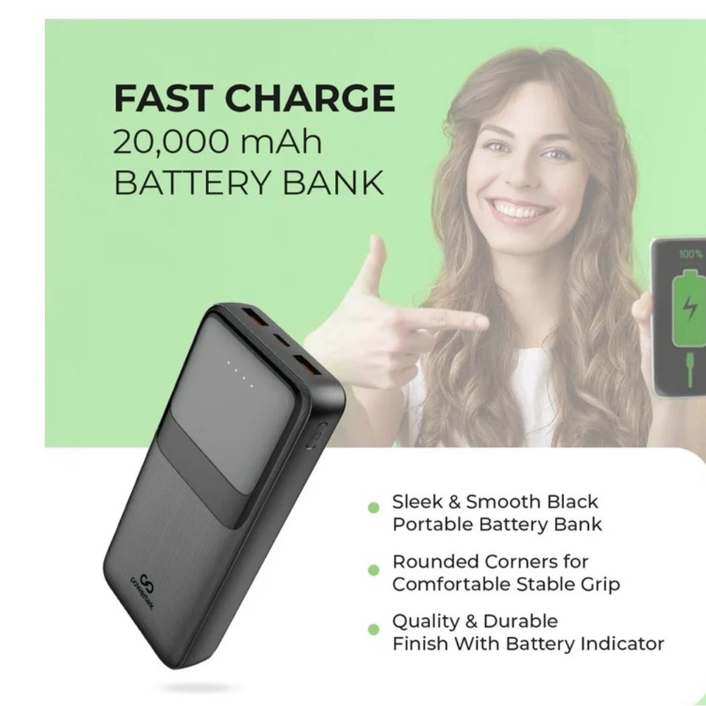 Black Power Bank 20000mAh - Picture 3 of 6